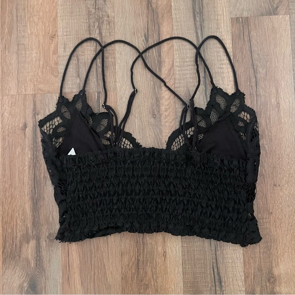Free People Adella Crochet Lace Bralette Black - Picture 7 of 10